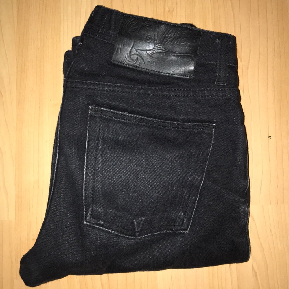 Naked&famous solid black selvedge weird guy 30x30